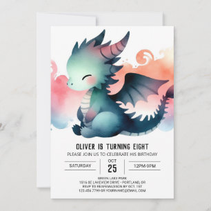 Mystical Dragon Birthday Digital Invitation