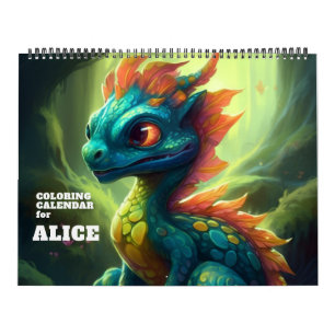 Mystical Dragon Colouring Calendar