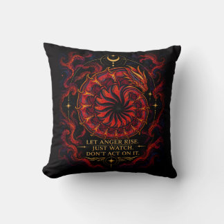 Mystical dragon, Fantasy and mindfulness art Cushion