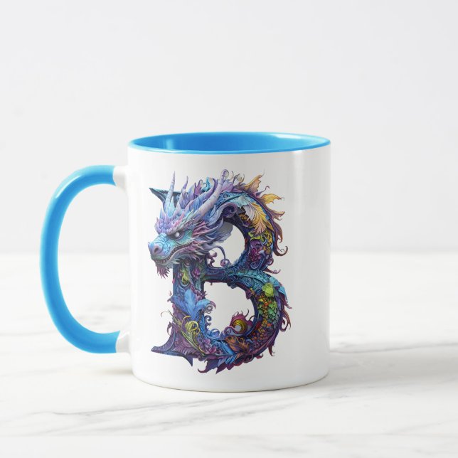 Mystical Dragon - letter B Mug (Left)