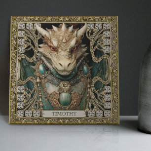 Mystical Dragon Spirit Altarpiece Personalised Tile