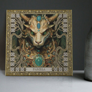 Mystical Dragon Spirit Altarpiece Personalised Tile