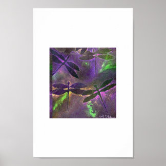 mystical dragonflies poster