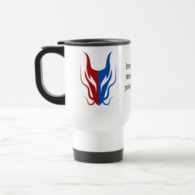Mystical Dragoon Fantasy Warrior Travel Mug (Left)