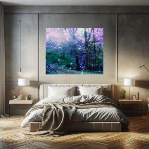 Mystical Dreamy Abstract Forest Poster