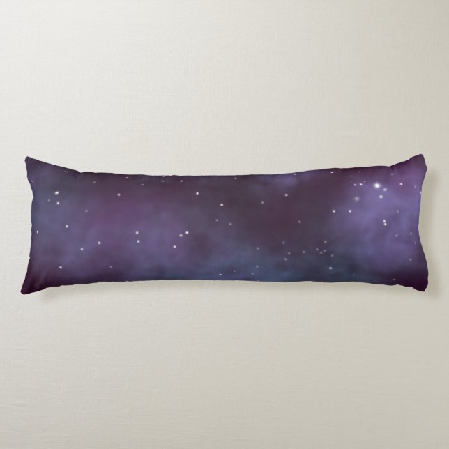 Mystical Dusty Violet Galaxy Body Cushion (Front)