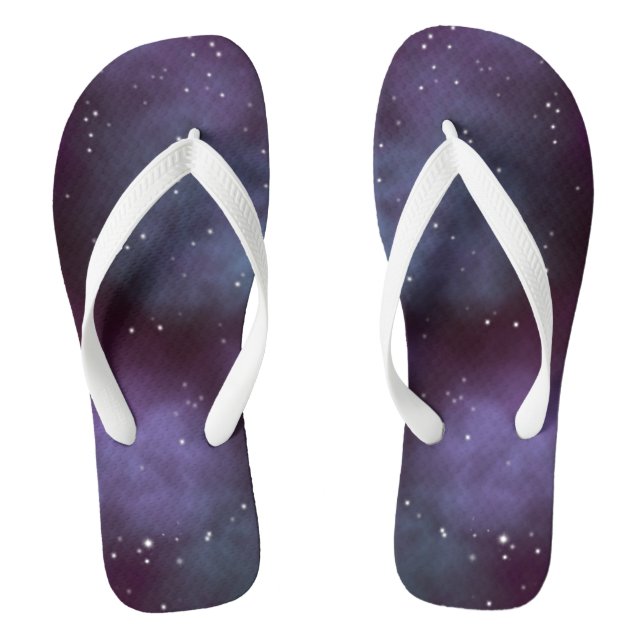 Mystical Dusty Violet Galaxy Jandals (Footbed)