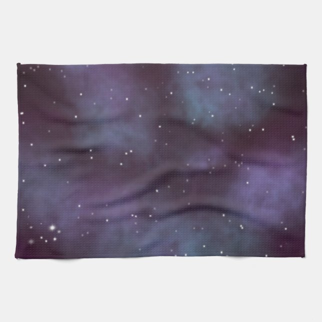 Mystical Dusty Violet Galaxy Tea Towel (Horizontal)
