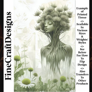 Mystical Earth Spirit Mother Nature W4 Decoupage Tissue Paper