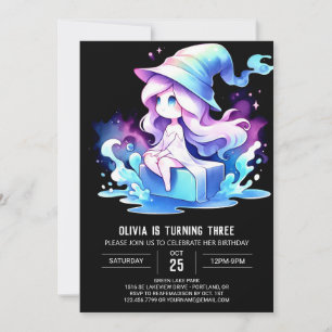 Mystical Elegant Wizard Birthday Invitation