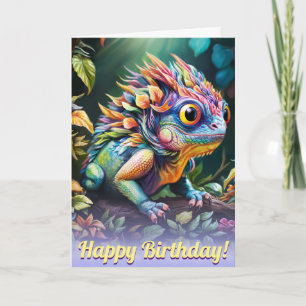 Mystical Enchanted Fantasy iguana Card