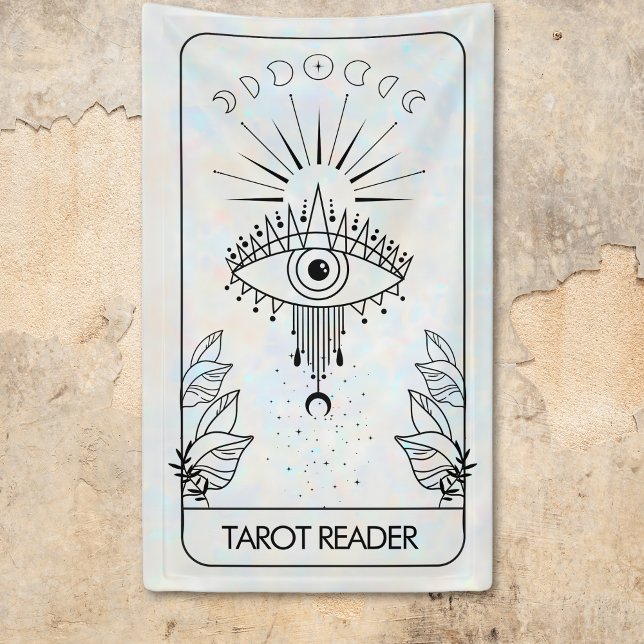 Mystical Evil Eye Celestial Tarot Holographic  Banner (Mystical Evil Eye Celestial Tarot Holographic Banner)