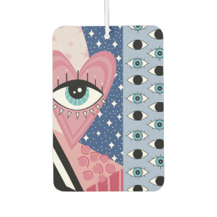 Mystical Evil Eye Heart Pop Art Retro Celestial Car Air Freshener