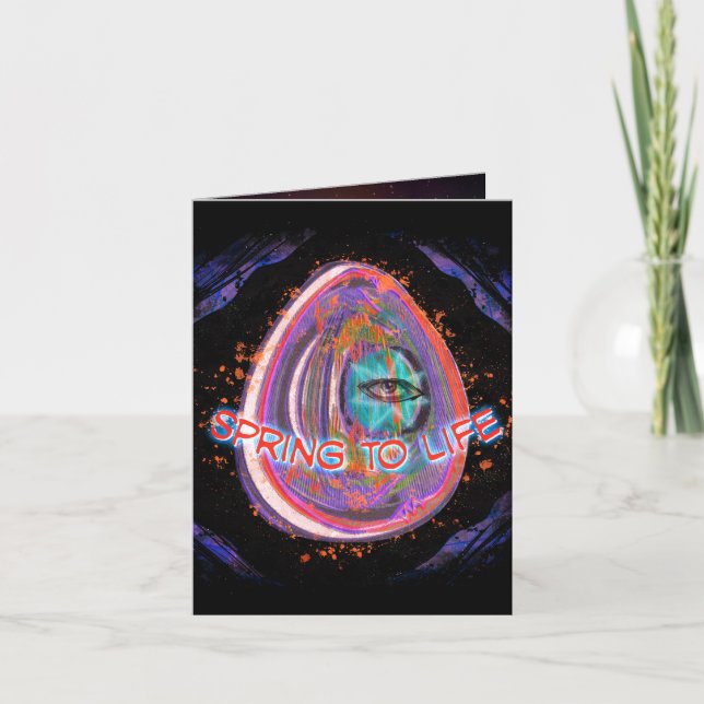 Mystical Eye Egg Spring Card (Front)