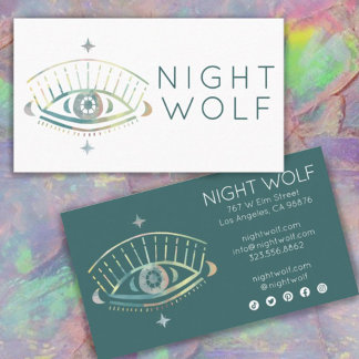 Mystical Eye Magical Boho Colourful Chic Business Card