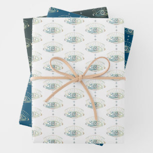 Mystical Eye Magical Boho Colourful Pastel Gift  Wrapping Paper Sheet
