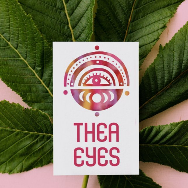 Mystical Eye Magical Elegant Boho Watercolor Business Card (Creator Uploaded)
