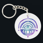 Mystical Eye Magical Elegant Boho Watercolor  Key Ring<br><div class="desc">Add your own text to customise this design.
Visit my shop for more fun designs or contact me for custom work!
THANK YOU! And please tag me on instagram at @shoshannahscribbles too! Thanks! :)</div>