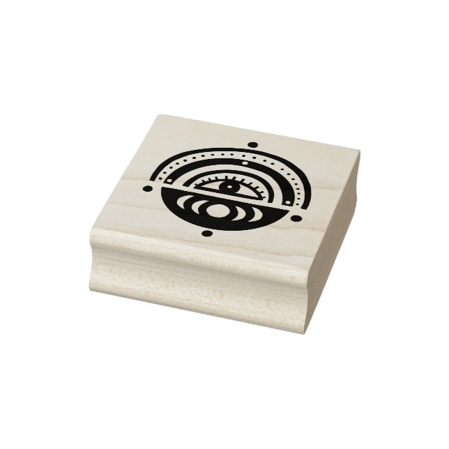 Mystical Eye Magical Elegant Geometric Boho  Rubber Stamp (Stamp)