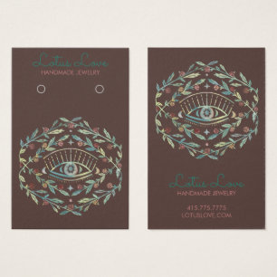 Mystical Eye Roses Earring Necklace Jewellery Card