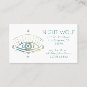 Mystical Eye Roses Vines Magical Boho Colorful  Business Card