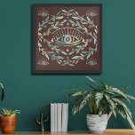 Mystical Eye Roses Vines Magical Boho Colorful   Poster<br><div class="desc">This hand made pattern makes awesome wall art. Change the colors to fit your decor or add your own custom text. Check out my shop for more or let me know if you'd like something custom!</div>