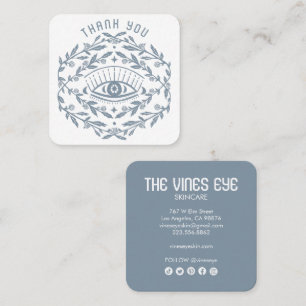 Mystical Eye Roses Vines Magical Boho Order Thanks Square Business Card