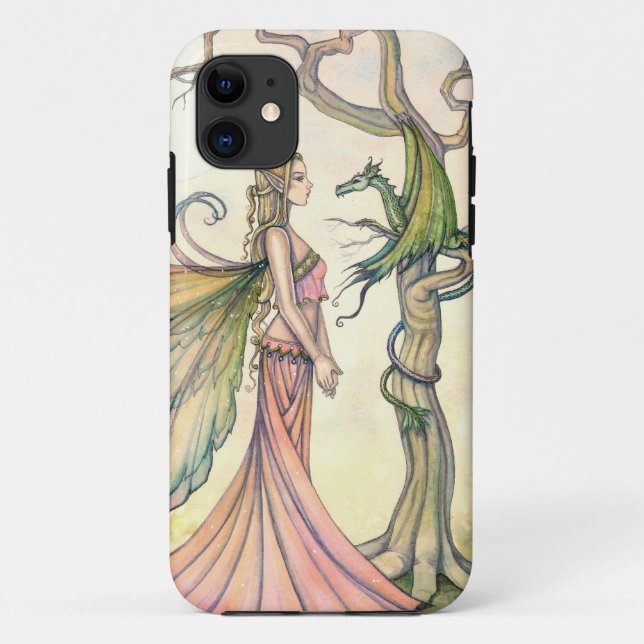 Mystical Fairy and Dragon Fantasy Art Case-Mate iPhone Case (Back)