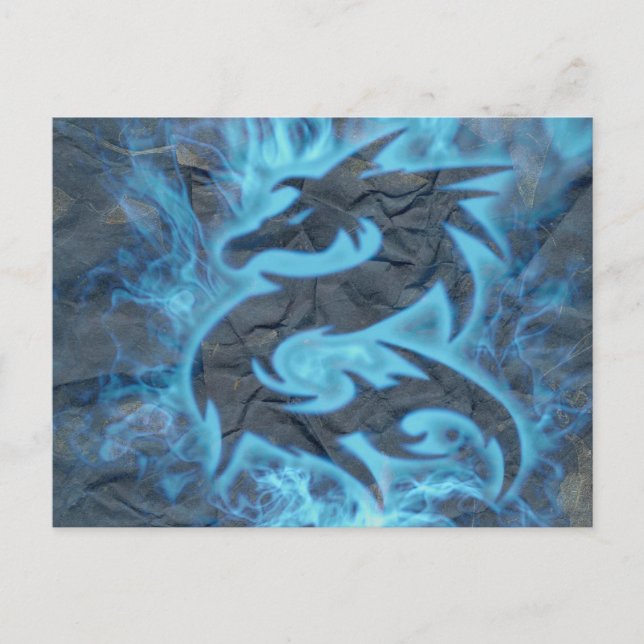 Mystical Fantasy Dragon Flame Art Card (Front)