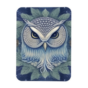 Mystical Fantasy Forest Owl Magnet