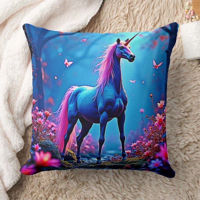 Mystical Fantasy Unicorn Art Cushion (Blanket)