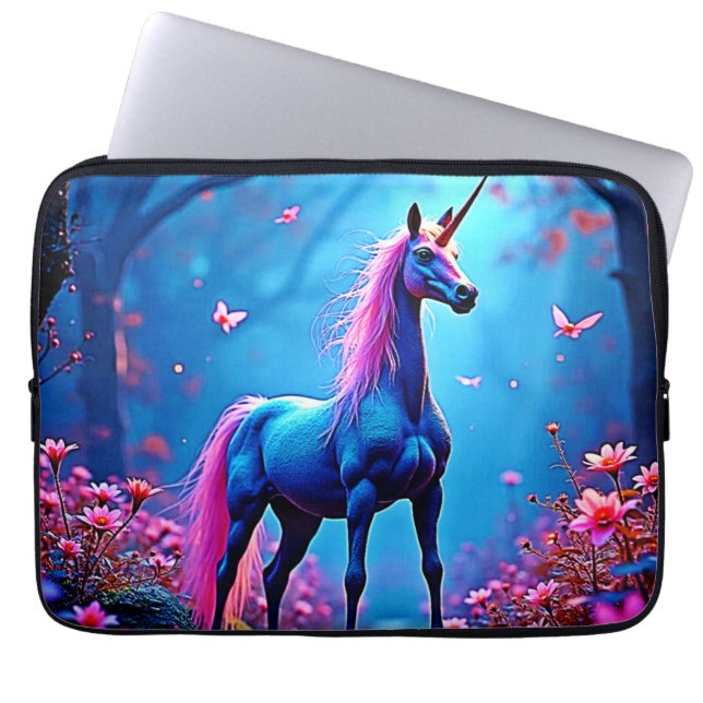 Mystical Fantasy Unicorn Art Laptop Sleeve (Front)