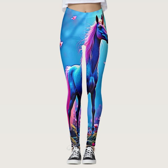 Mystical Fantasy Unicorn Art Leggings (Front)