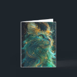 Mystical Feline Card<br><div class="desc">Convey your messages with a sprinkle of magic with our 'Mystical Feline' greeting card. This card, adorned with the enchanting digital art of a celestial cat, provides a splendid canvas for your heartfelt words on any occasion. Whether for a birthday wish, a thoughtful thank you, or simply to share a...</div>