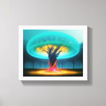 “Mystical Flame Tree Canvas Print”