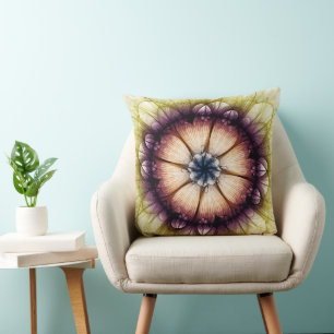 Mystical floral magical enigmatic pattern cushion