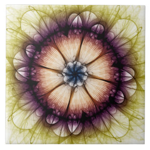 Mystical floral magical enigmatic pattern tile