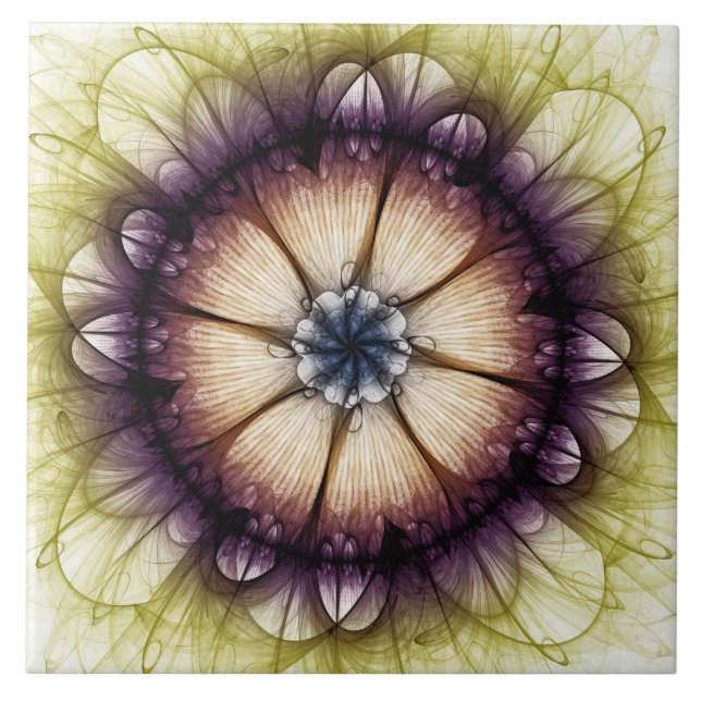Mystical floral magical enigmatic pattern tile (Front)