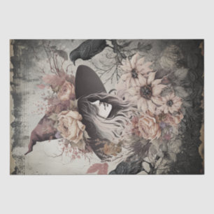 Mystical Floral Witch Tissue Paper