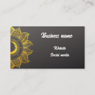 Mystical flower business card