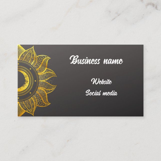 Mystical flower business card (Front)