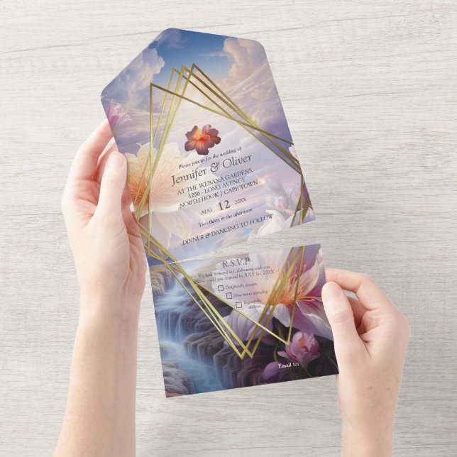 Mystical Flowers of the Supernatural Realm  All In One Invitation (Tearaway)