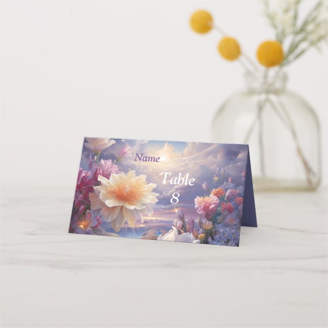 Mystical Flowers of the Supernatural Realm  Place Card (Front)