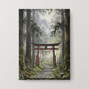 Mystical forest and torii gate that symbolizes it