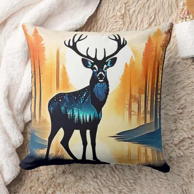 Mystical Forest Deer Cushion (Blanket)