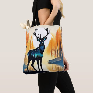 Mystical Forest Deer Tote Bag