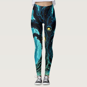 Mystical Forest Eye Tree Art Leggings