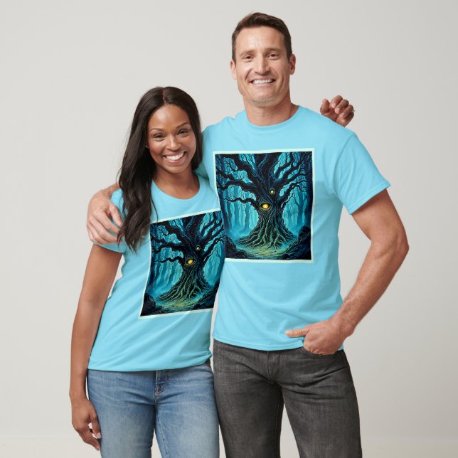 Mystical Forest Eye Tree Art T-Shirt (Unisex)