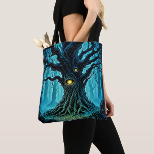 Mystical Forest Eye Tree Art Tote Bag