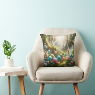 Mystical Forest Fairy Magical Spring Eggs Cushion